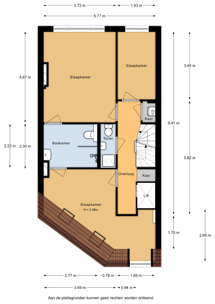 Floor Plan 3 - Jacob Obrechtstraat 9 1